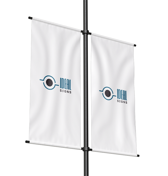 Banners and flags mockup
